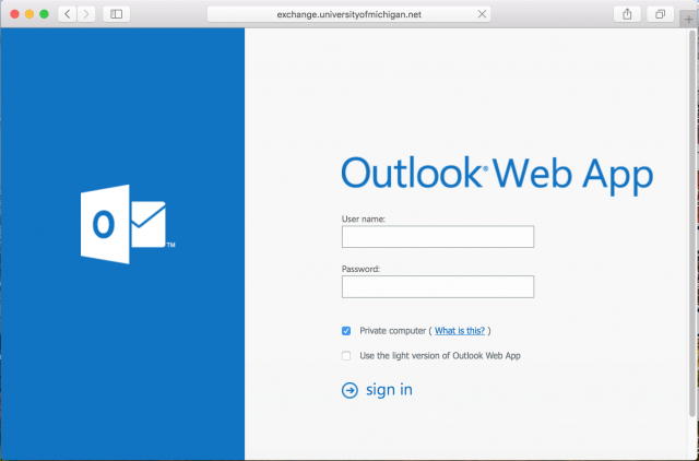 A fake Outlook web login is presented by the link in the email. 