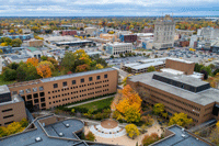 Arial view of UM-Ann Arbor campus