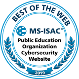 Badge for Multi-State Information Sharing and Analysis Center (MS-ISAC) Best of the Web Contest for 2019