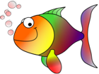 Colorful fish smiling