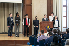 interns presenting at presentation showcase