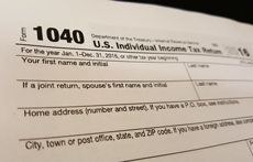 Image of a 1040 tax form.