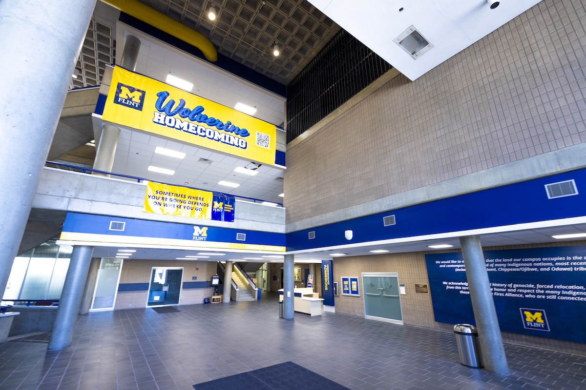 Image of the interior of the University Center, Flint Campus.