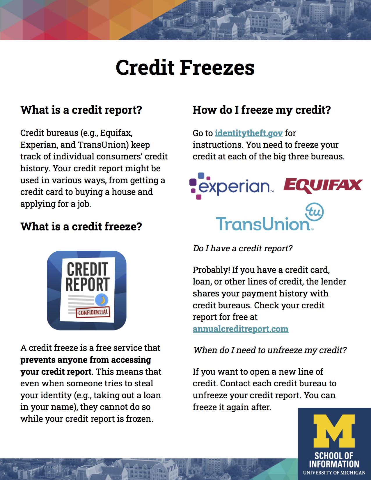 Preview of the Credit Freeze poster.