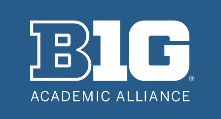 Big 10 Academic Alliance Logo blue background with white text