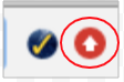 Red arrow icon in Chrome