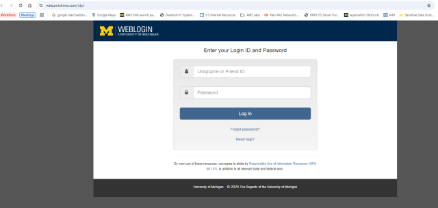 Fake Weblogin screen linked from sponsored link when Wolverine Access is searched in Google